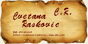 Cvetana Rašković vizit kartica